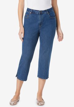 Femmes Summer Crop Jeggings Stretch Jeans 3//4 Capri Plus Taille Pantalon raccourci